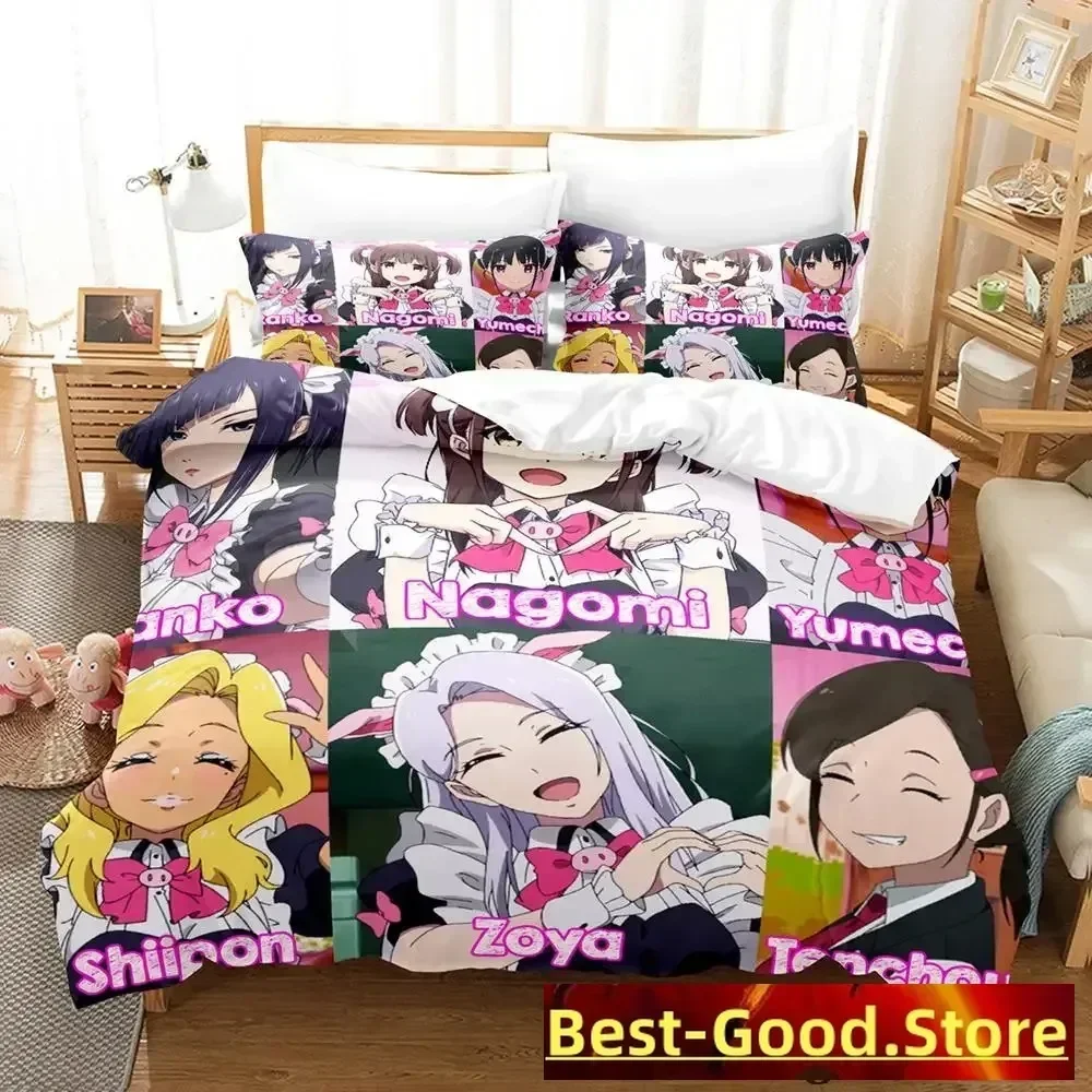 

akiba maid war Bedding Set Single Twin Full Queen King Size Bed Set Aldult Kid Bedroom Duvetcover Sets Anime parure de lit Bed