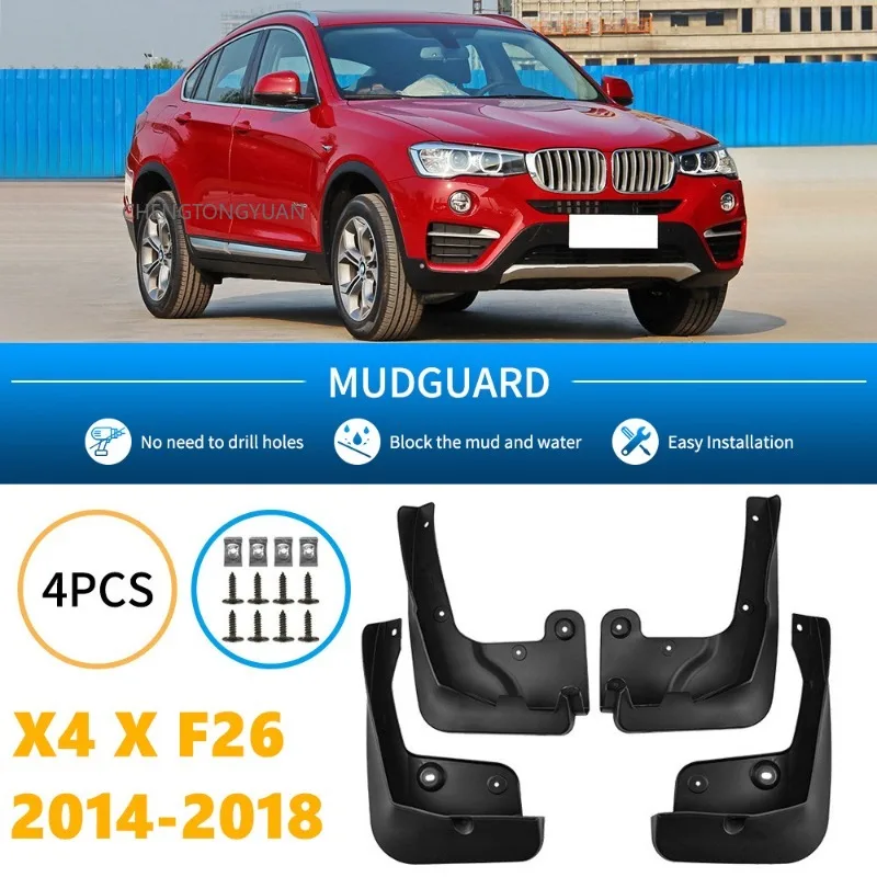 Mudguards for BMW X4X Regular Version F26 2014-2018 Mud Flaps Vehicle Exterior Accessories Fender Protection Customization