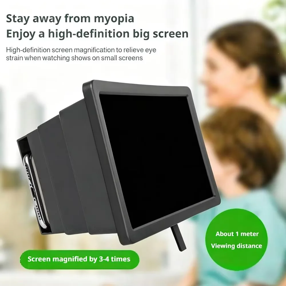 3D Mobile Phone Screen Amplifier 12Inch Pull-out Mobile Phone Amplifier Ultra-clear New Screen Amplifier Eye Protection Treasure