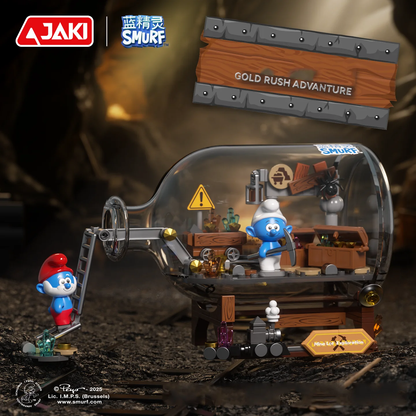 Zestawy do budowania Smurki Butelka Driftowa Hodowla Grzybów Ogród Las Owocowy Napój Dom Model Klocki Zabawki DIY dla Dzieci Prezenty Świąteczne