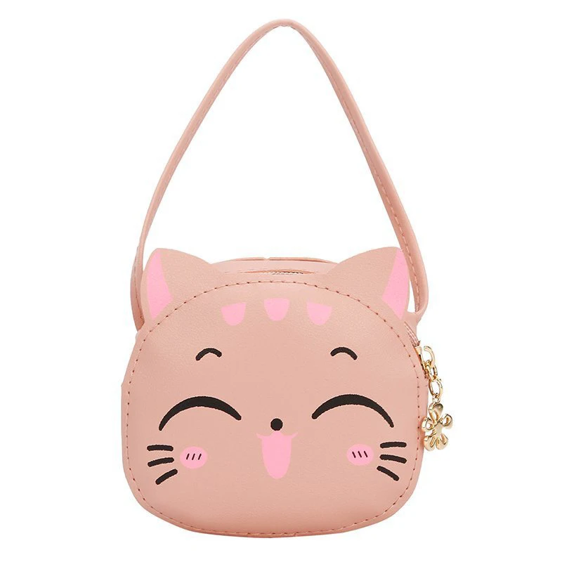 Tas Kurir Anak-anak Kartun Baru Dompet Koin dan Tas Tangan Fashion Anak-anak Kucing Lucu Tas Bahu Mini Anak Laki-laki Perempuan