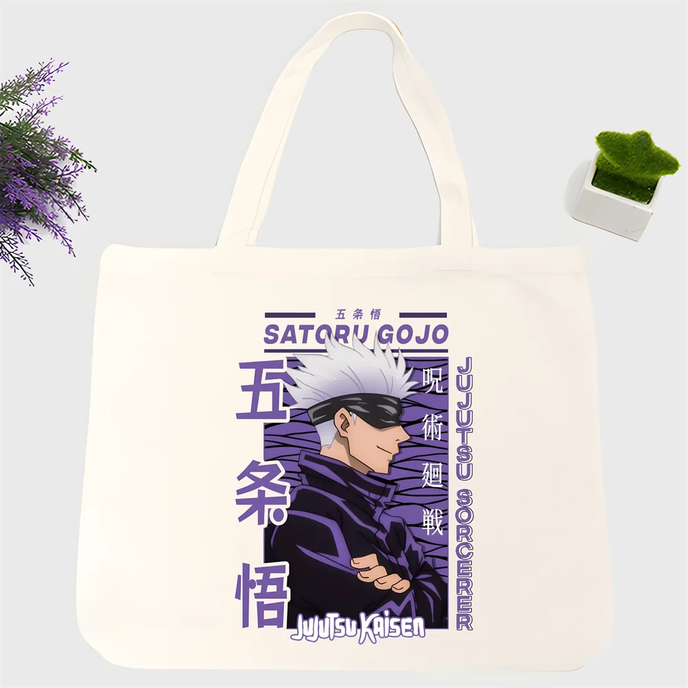 

Jujutsu Kaisen Cartoon Ryomen Sukuna Itadori Yuji Okkotsu Yuta Gojo Satoru Print Eco Reusable Shopping Fashion Ulzzang Bags