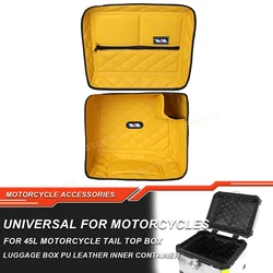 45L Universal Motorcycle Top Box Rear Trunk Cover Pad Tail Luggage Case Toolbox Inside Liner Inner Lining Cushion PU Leather