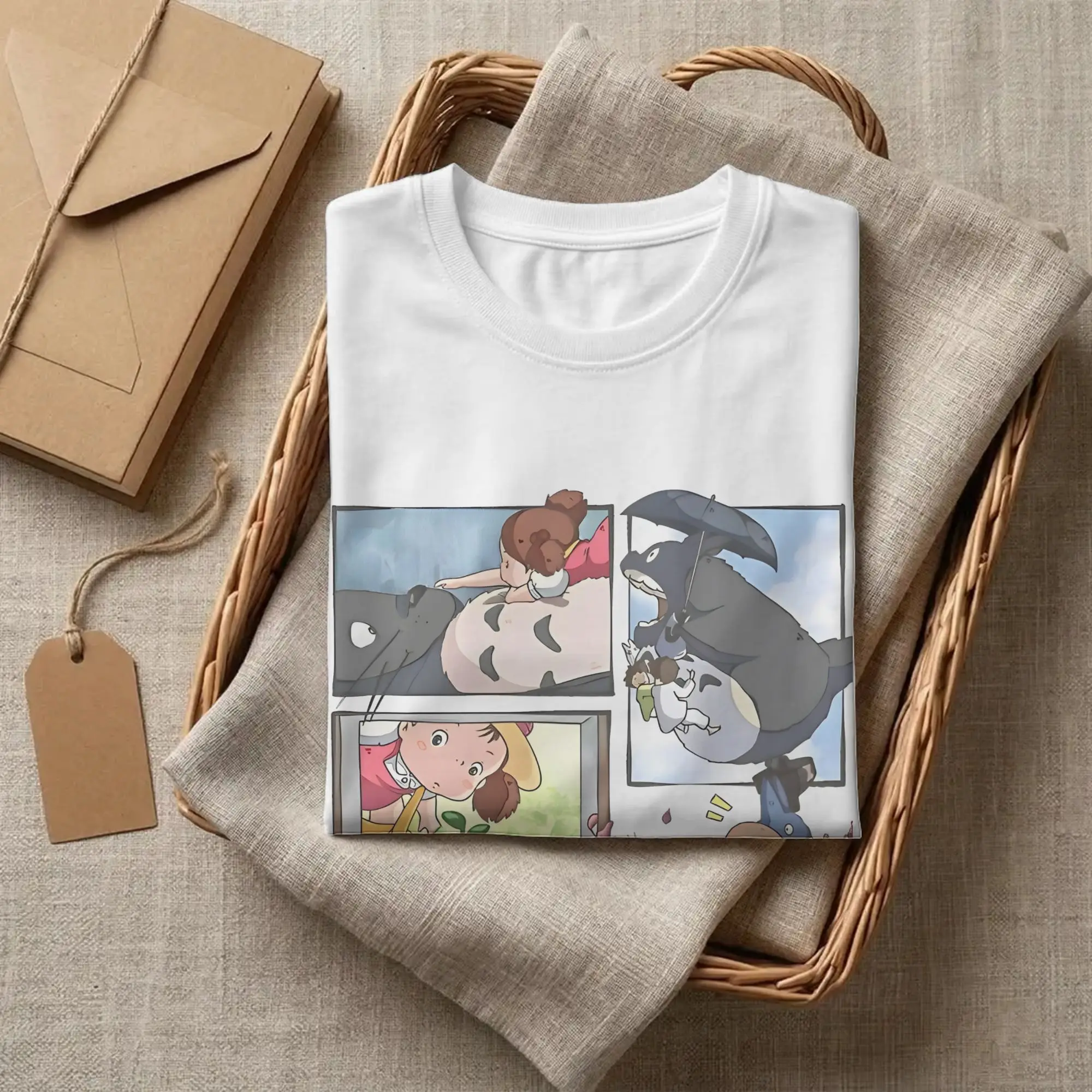 T-Shirts für Männer und Frauen, Hayaos Miyazakis Cartoon-Anime-Neuheit, reine Baumwolle, O-Ausschnitt, kurzärmelige T-Shirts, grafische Kleidung – Detail 1