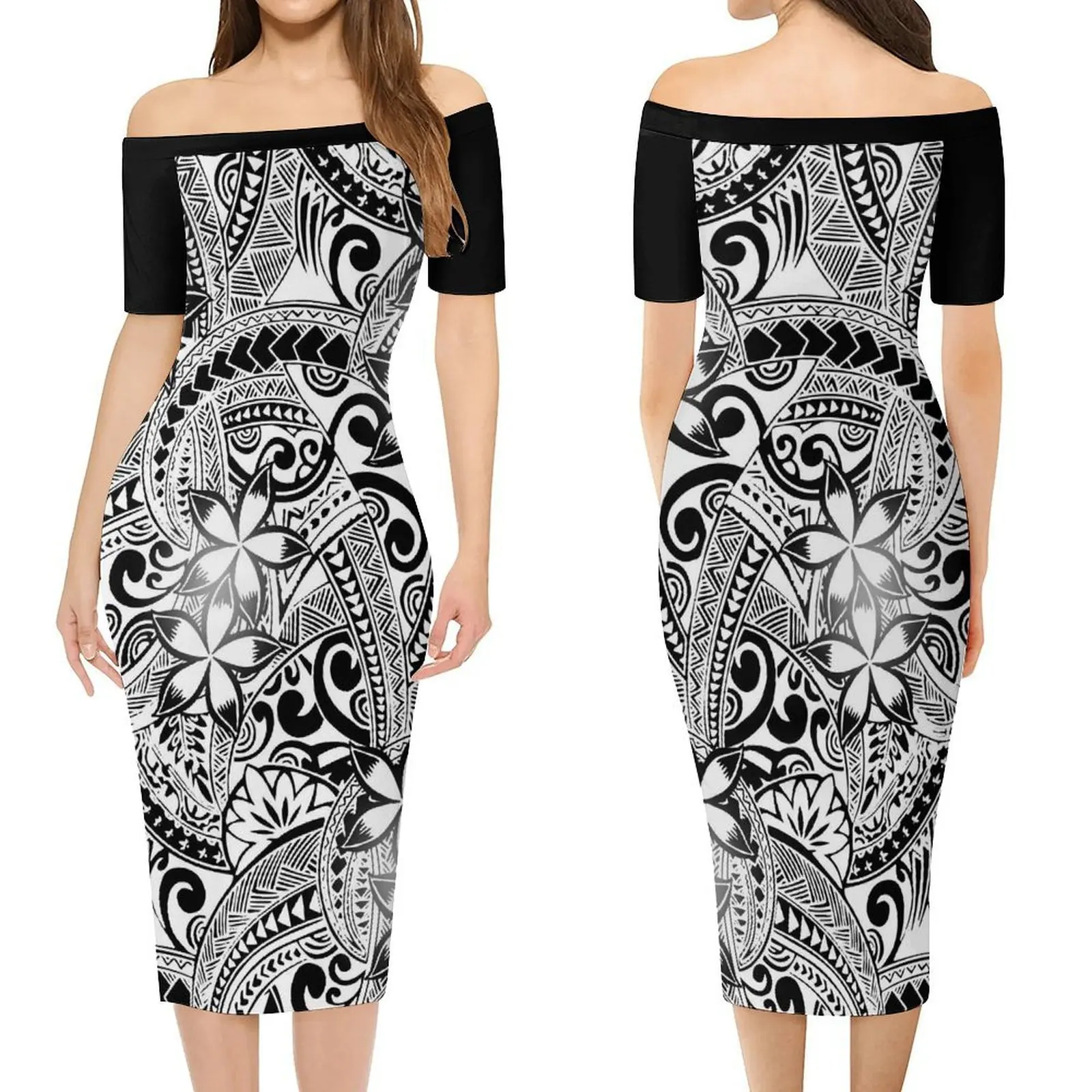 فستان بكتف واحد، نمط قبلي، فستان مطبوع فني عتيق، فستان عالي الجودة، حفلات الولائم، صيفي مريح بأكمام قصيرة