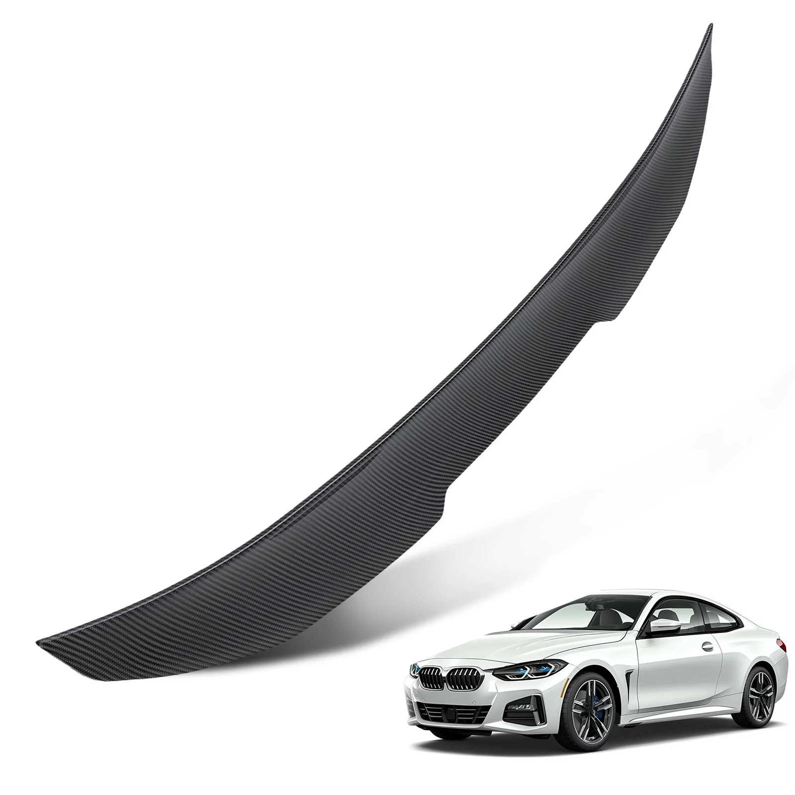 

Rear Trunk Spoiler Wing Lip for BMW 4 Series F32 Coupe 14-20 Carbon Fiber Look