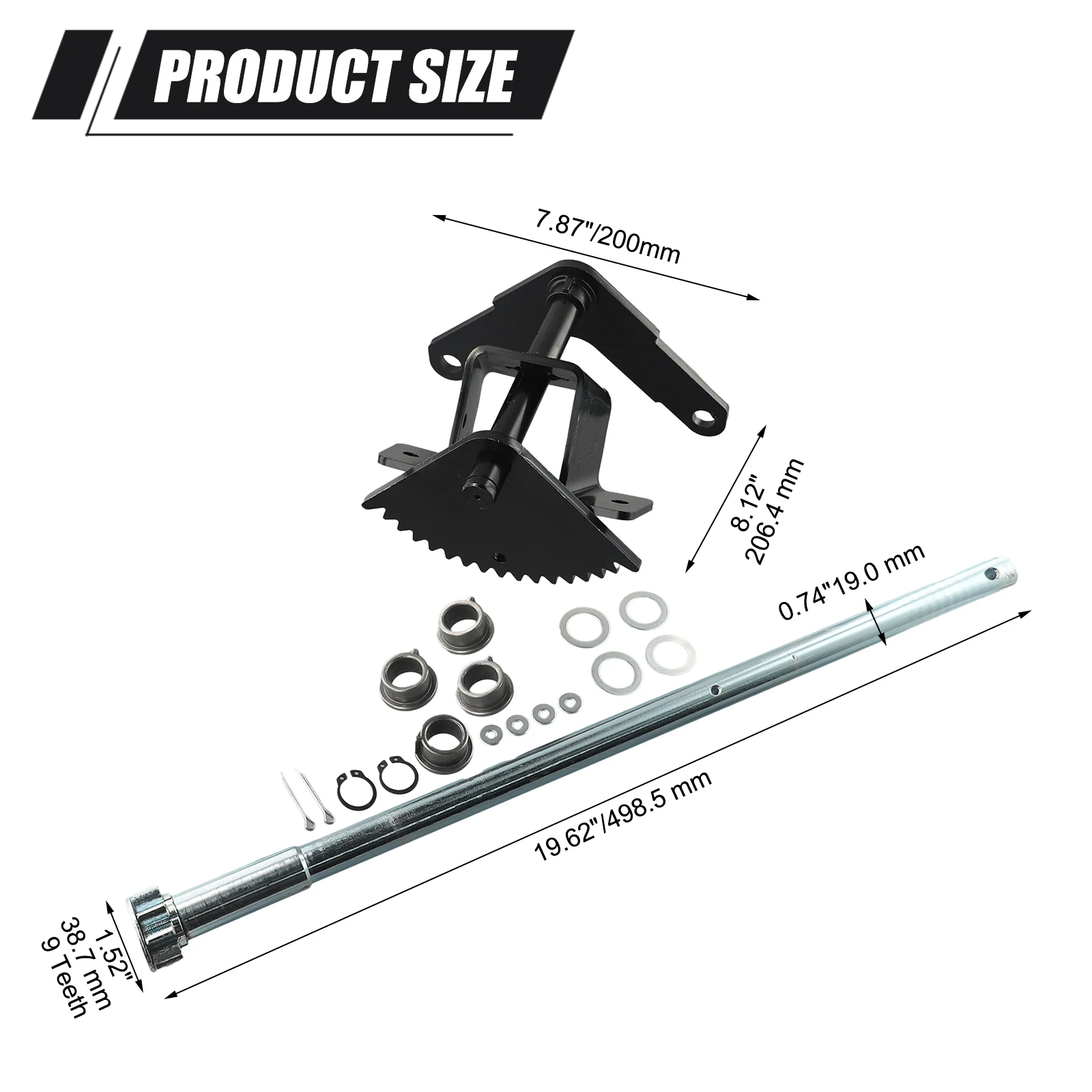 Replace your worn out Steering Sector Gear with this high quality Shaft Kit for LT133 LT150 LT155 LT160 LT166 LT170