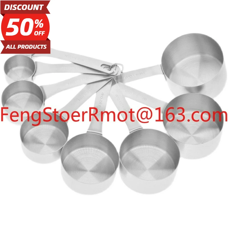 Stainless steel large amount spoon set 15/30/50/60/80/120/160/180/100ml oil pan flat bottom measuring cup