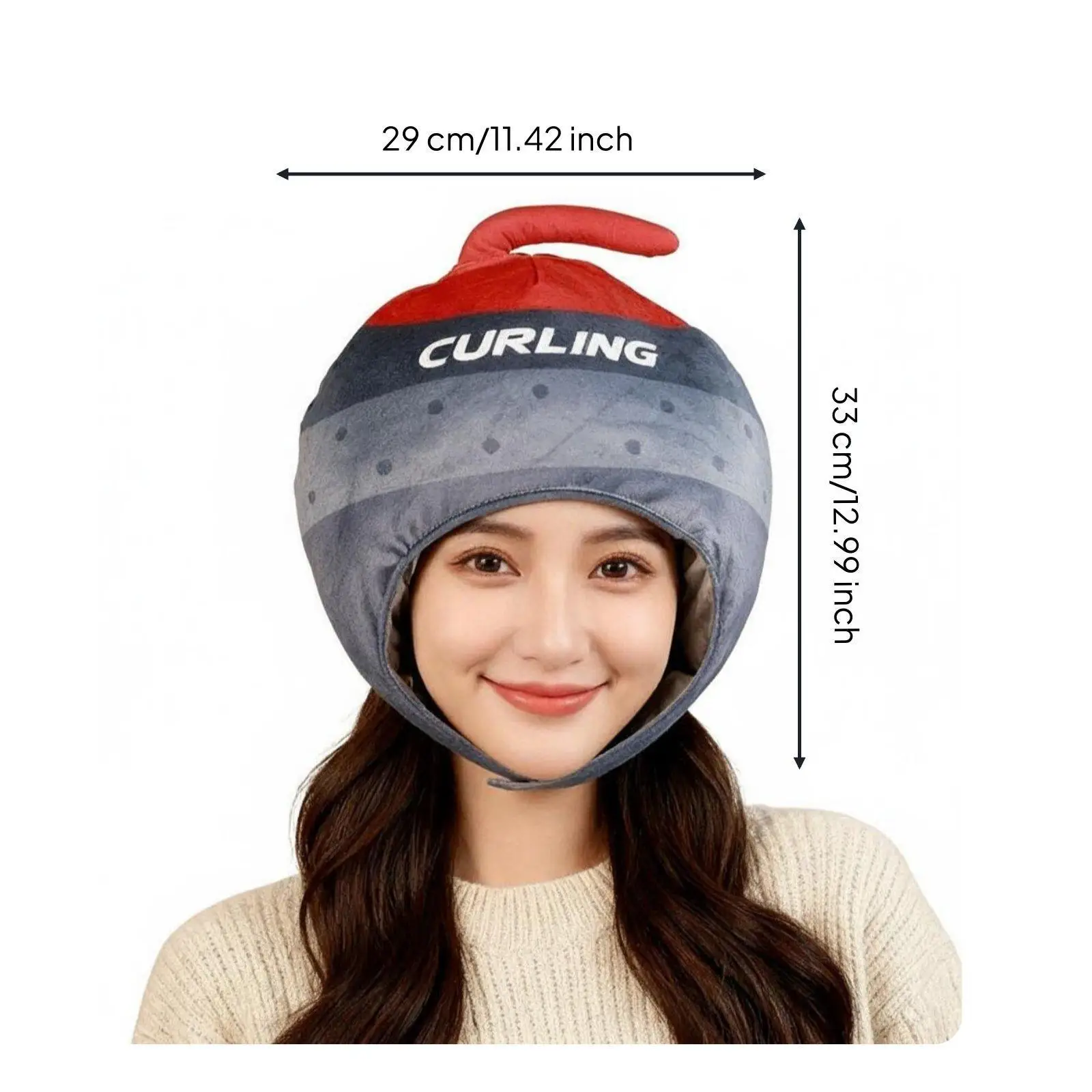 Cartoon Headgear Novelty Ice Sliding Rock Headwear Silly Hat for Teens and Adults Event or Christmas Party