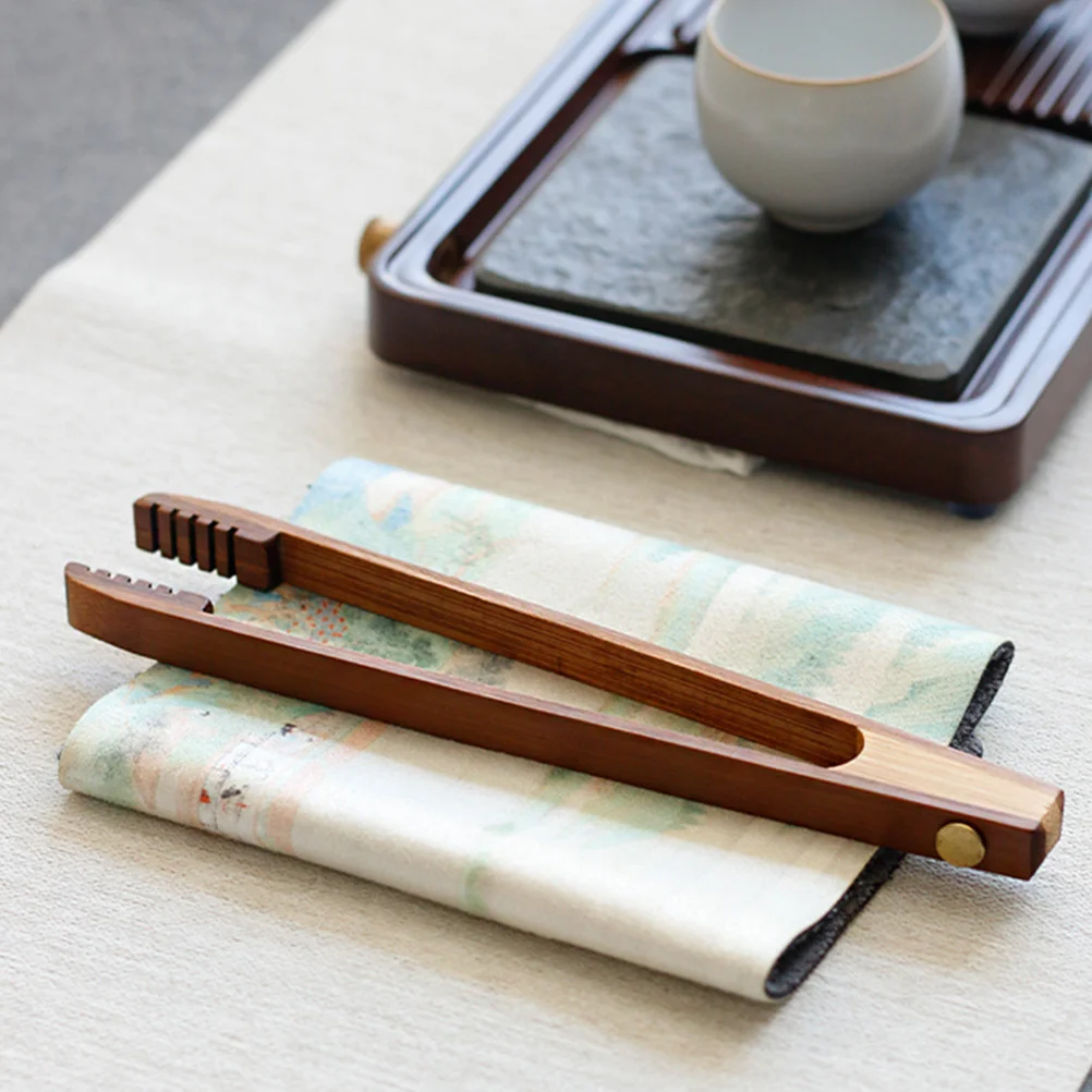 

Bamboo Tea Clip Kitchen Tool Long H Serving Tongs Non Slip Bakery Clamp Anti Scald Cup Holder For Cooking