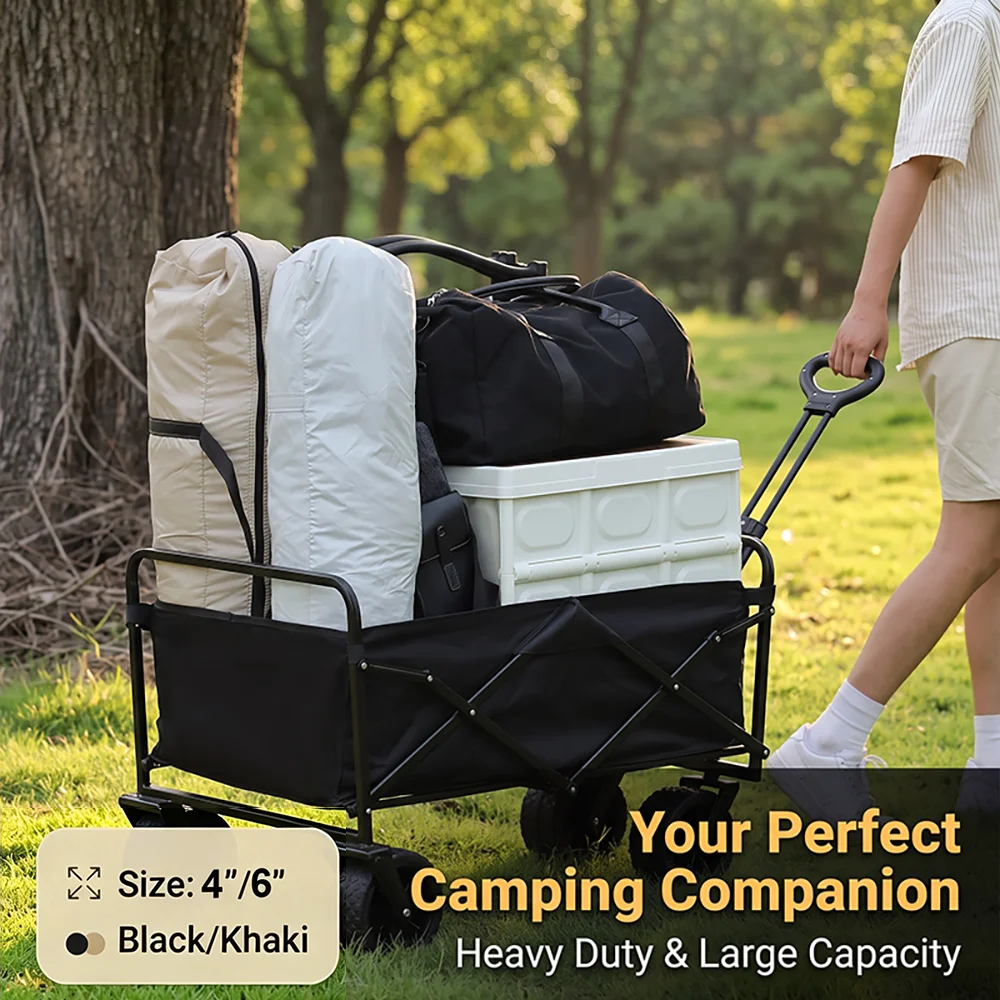 Kostenloser Versand, schnelle 4 Tage nach Deutschland, Multifunktionswagen, Outdoor-Camping-Fahrzeug, zusammenklappbar, zum Sammeln, Camping-Handwagen, tragbarer, zusammenklappbarer Trolley, mobiler Stand – Detail 11