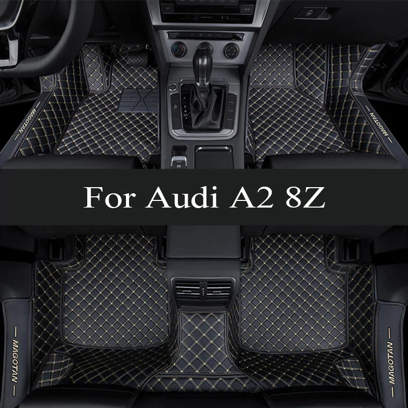 

Car Floor Mat For Audi A2 8Z 2000~2005 5seat Water Poof Car Matts Floor Carpet Leather Mat Coche Car trunk mat Interior Parts