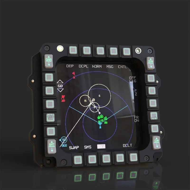 Tft Full Color Screen 600x600 Dpi Pc Usb F16mfd Cockpit Flight Simulator Mfd Meter For Dcs Falcon Bms Flight Simulation Game