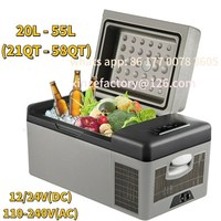 Customizable 20L 22L 35L 45L 55L Car Refrigerator Mini Fridge Freezer Portable Compressor Cooler DC 110-240V Ice Box for Camping