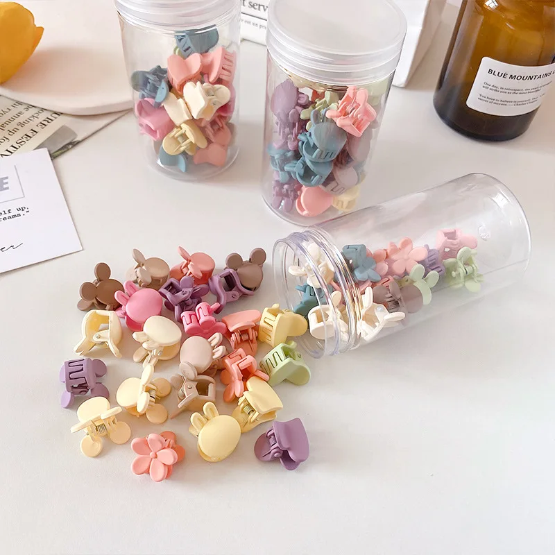 10/50Pcs Kleine Nette Haar Krallen Clips Für Mädchen Baby Bunte Haarnadel Cartoon Kaninchen Blume Krone Stern Haar Clips zubehör