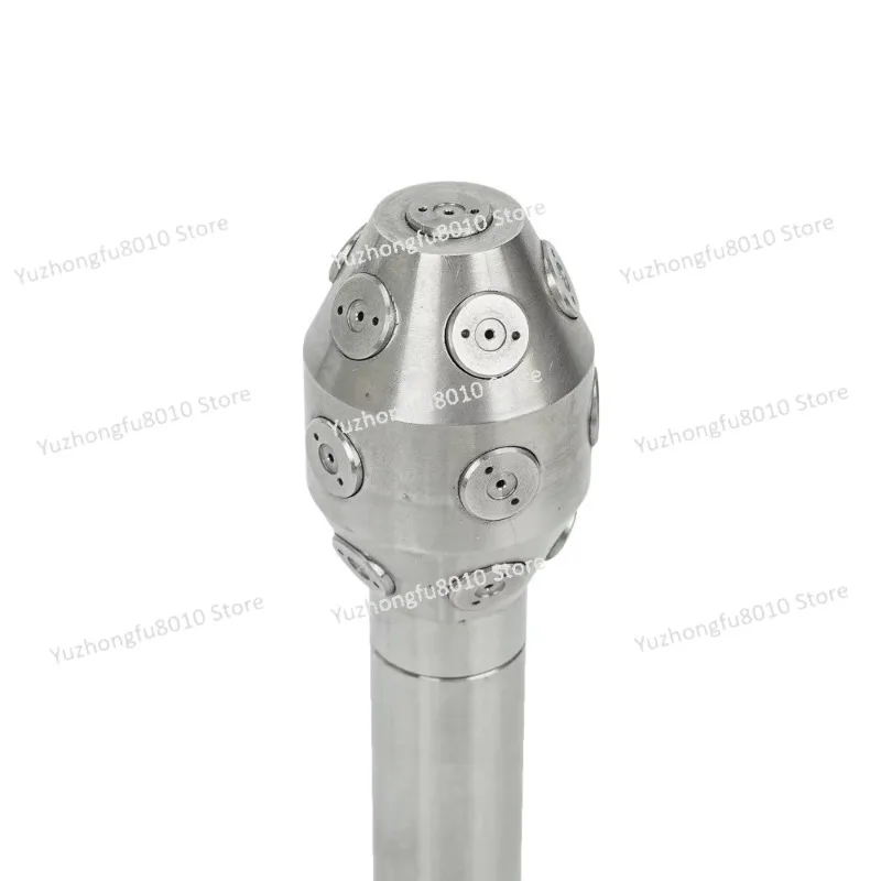 Stationary Tank Cleaning Nozzle for 360 Degree Washing, 3/4 Nozzle High Pressure Tank Cleaning with 16 Nozzle Tips