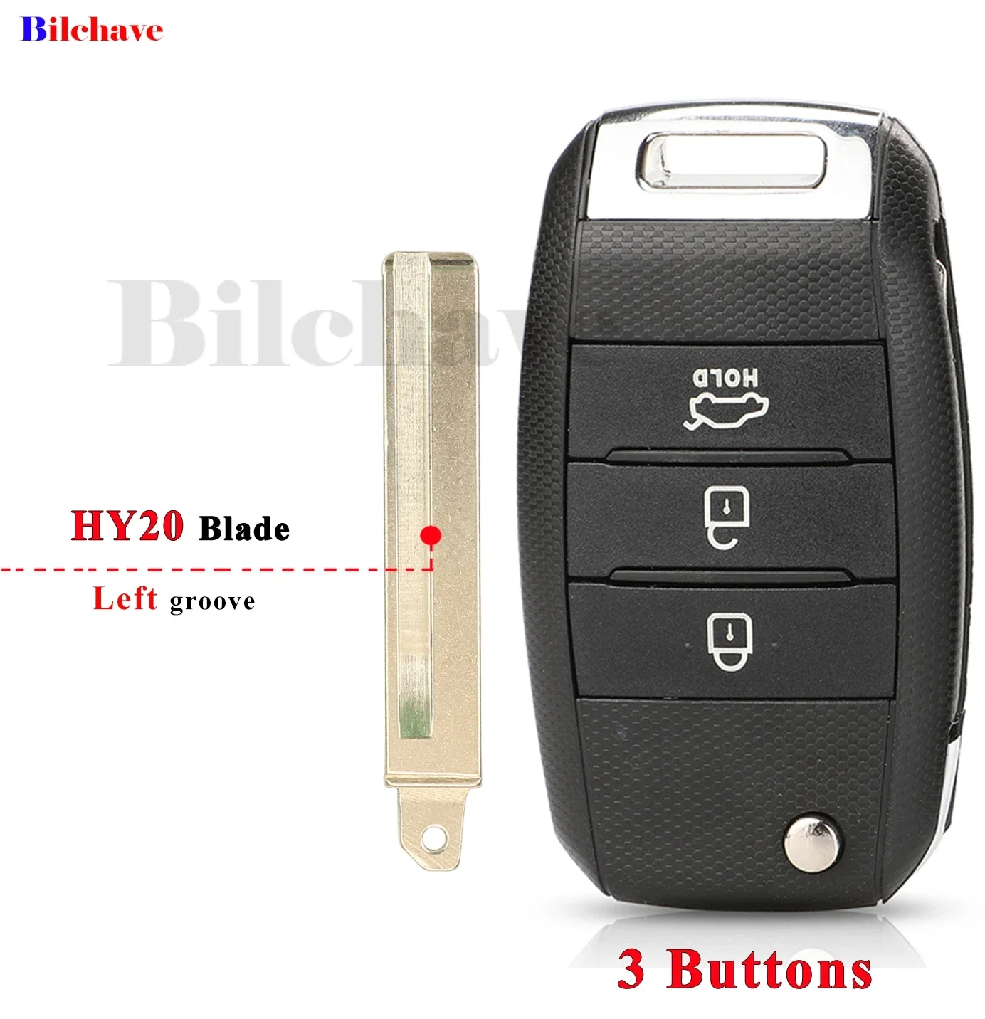 jingyuqin Remote Key Fob Case Shell For KIA Sorento Carens Entry 3/4 Buttons Replacement