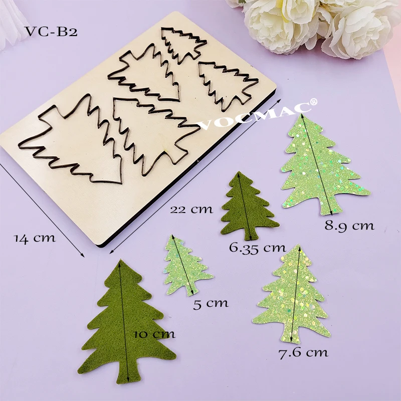 

Wood Mold Scrapbooks Compatible with Most Die-Cutting Machines, Christmas Tree-VC-B2