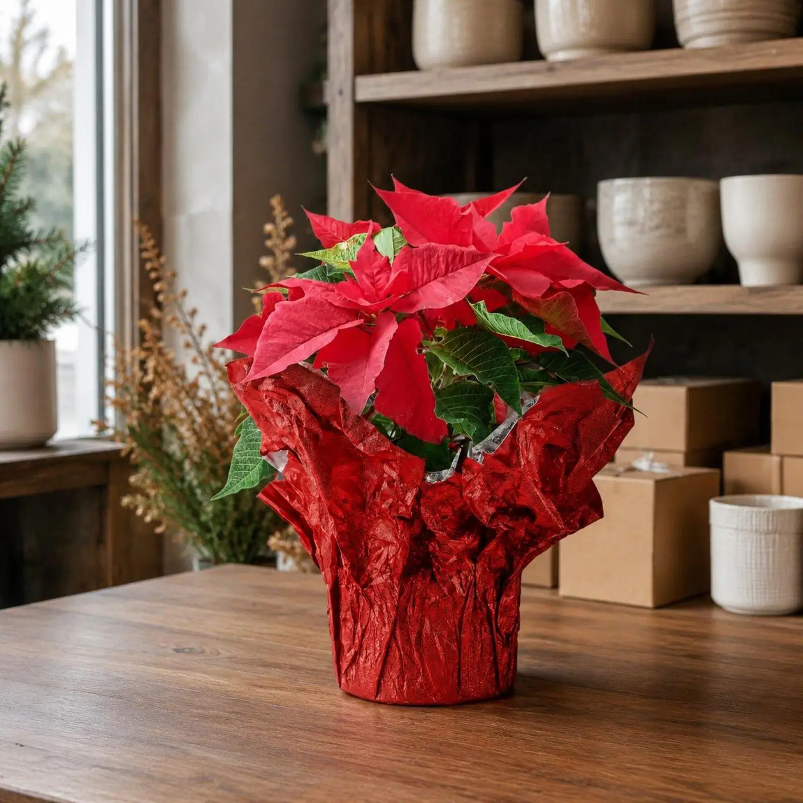 Decorative Aluminum Foil Wrap for Flower Pots Plant Cover Sleeve Gift Wrapping