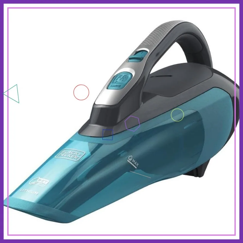 Aspiradora de mano inalámbrica en húmedo/seco para limpieza multisuperficie, liviana y portátil con recipiente para suciedad de fácil visión