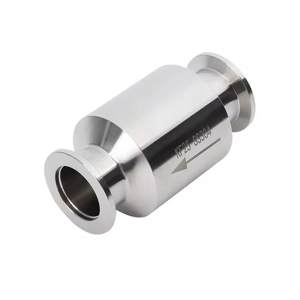 

SS304 Stainless Steel In-line Non-Return One Way Back-Pressure Valve KF Series Vacuum Pump Check Valve