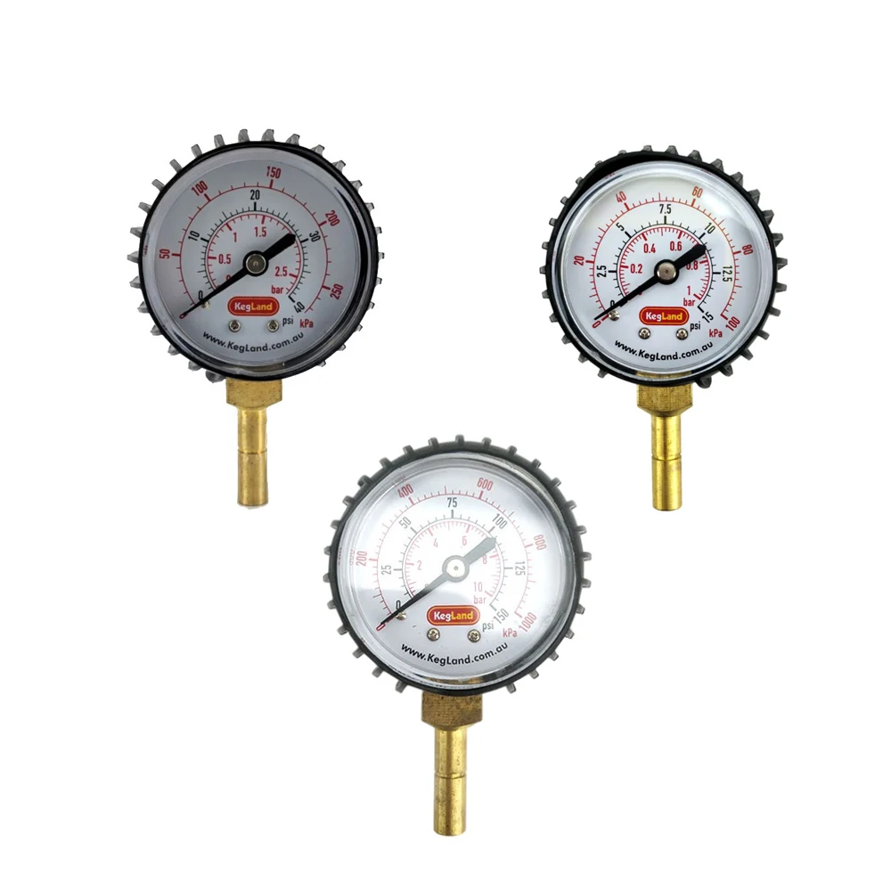KegLand basınç göstergesi basınç valfi 8mm 5/16 Push-in göstergesi 0-15psi /0-40psi /0-150psi bira bira