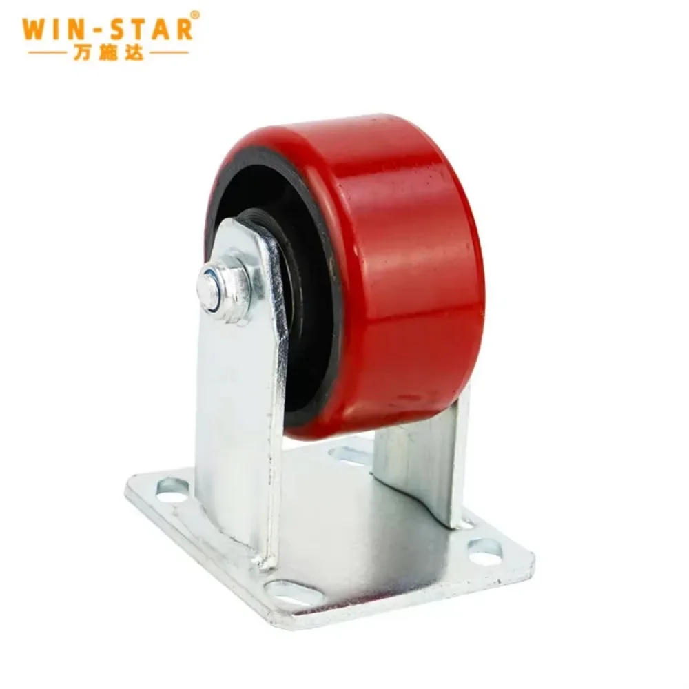 WINSTAR Red 4/5/6/8 inch polyester Industrial Casters wheel 300kg casters for sale