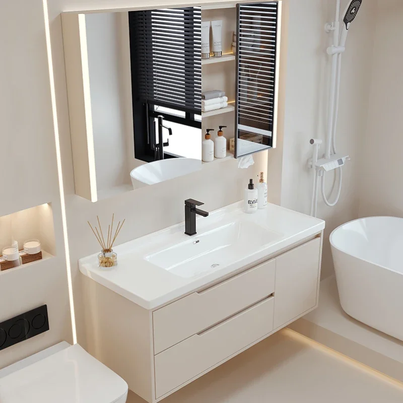 

Toilet Large Bathroom Cabinet Mirror Space Saver Nordic Display Storage Bathroom Cabinet Shower Armoire De Rangement Furniture