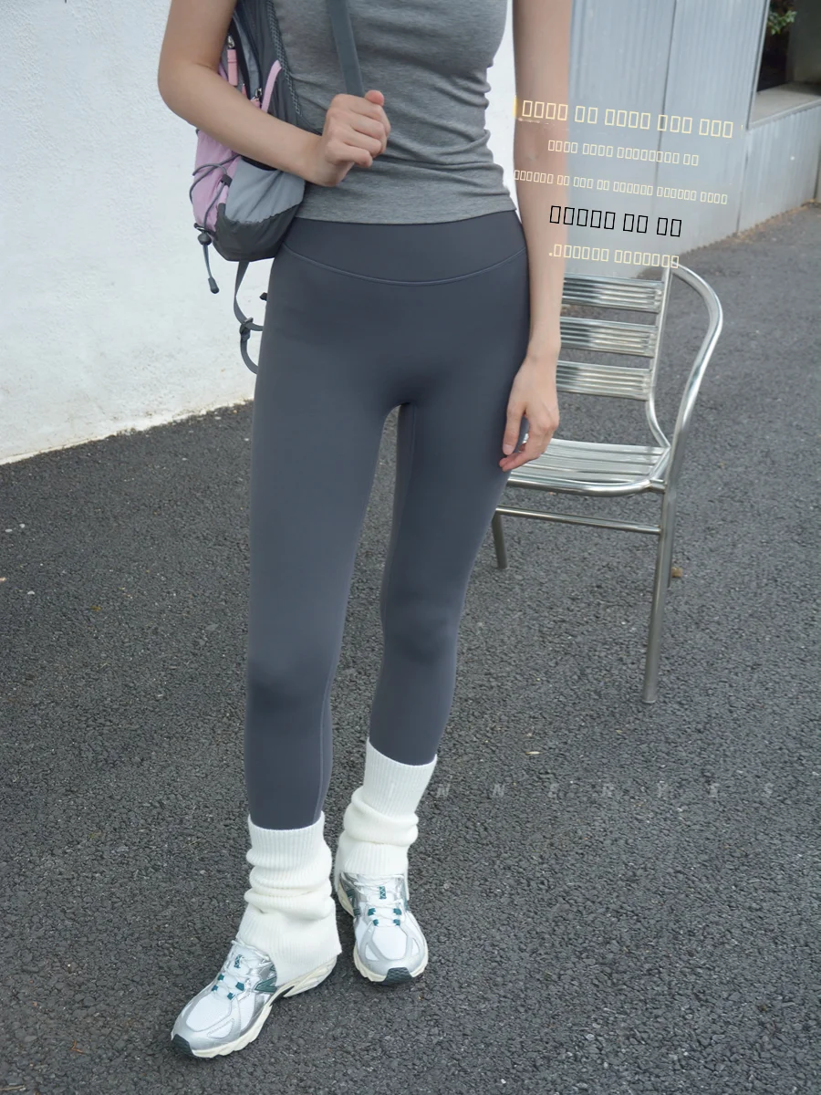 

Высокоэластичные леггинсы из ткани Skin, комфортные, с высокой талией, длинные брюки для йоги, не стесняющие движений, с вырезами, регулируемые...