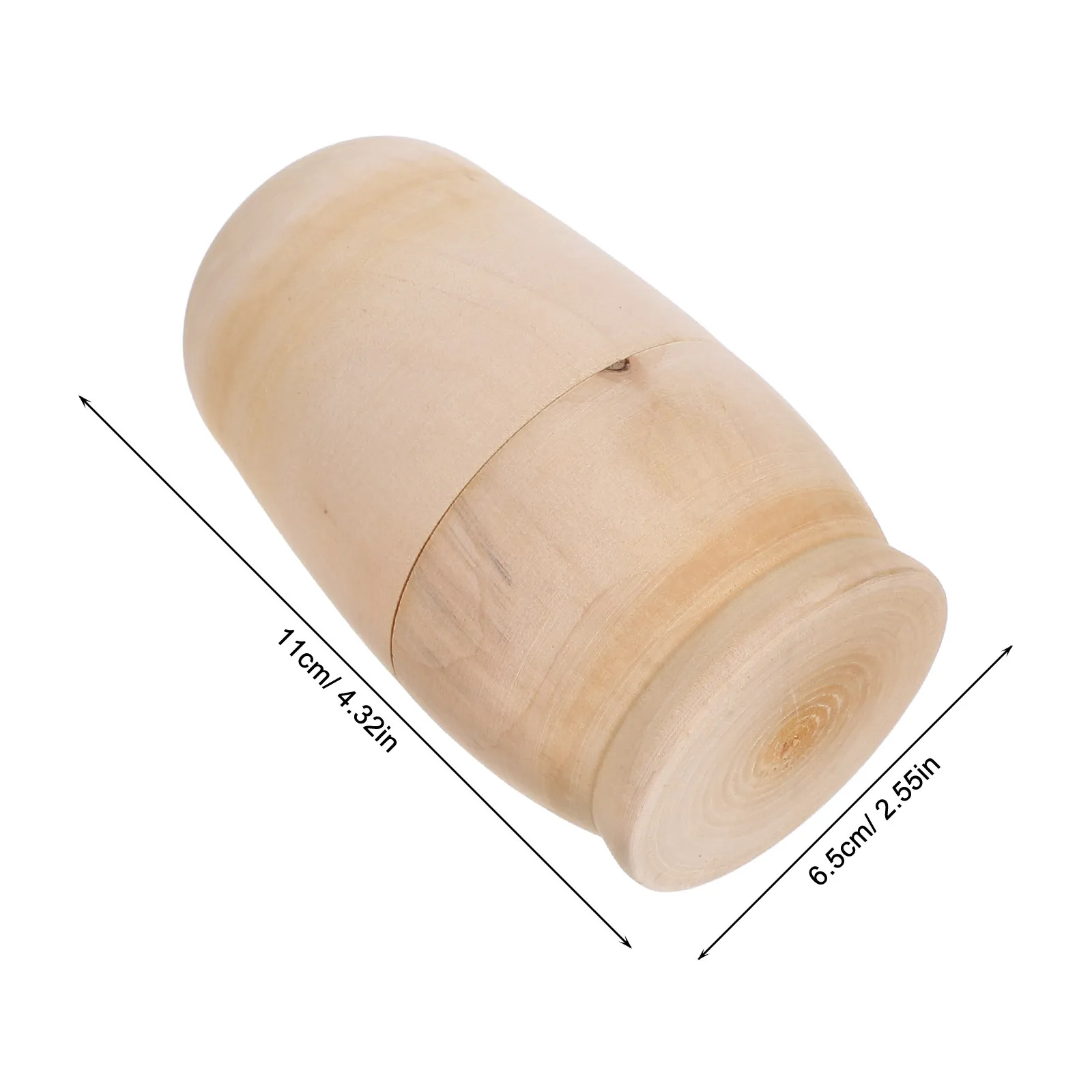 2Sets Russian Matrioska Wooden DIY Supplies Kids Creative Painting Craft Supplies Educational Lovely Ornament Desktop Decor