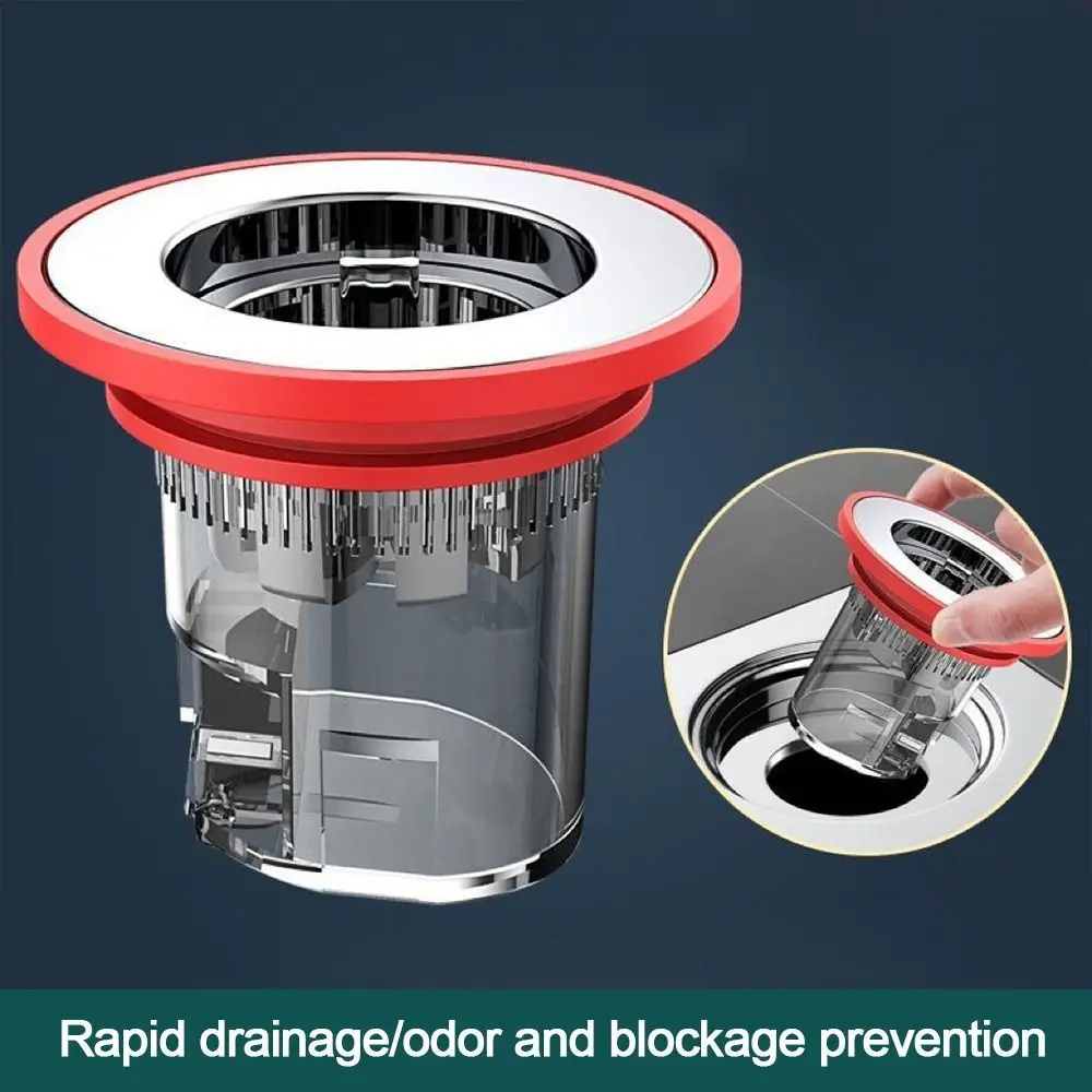 Basin Drain Filter Anti Odor Sewer Strainer Plug Insect Prevention Seal Stopper Floor Drain Kitchen Bathroom Accessories