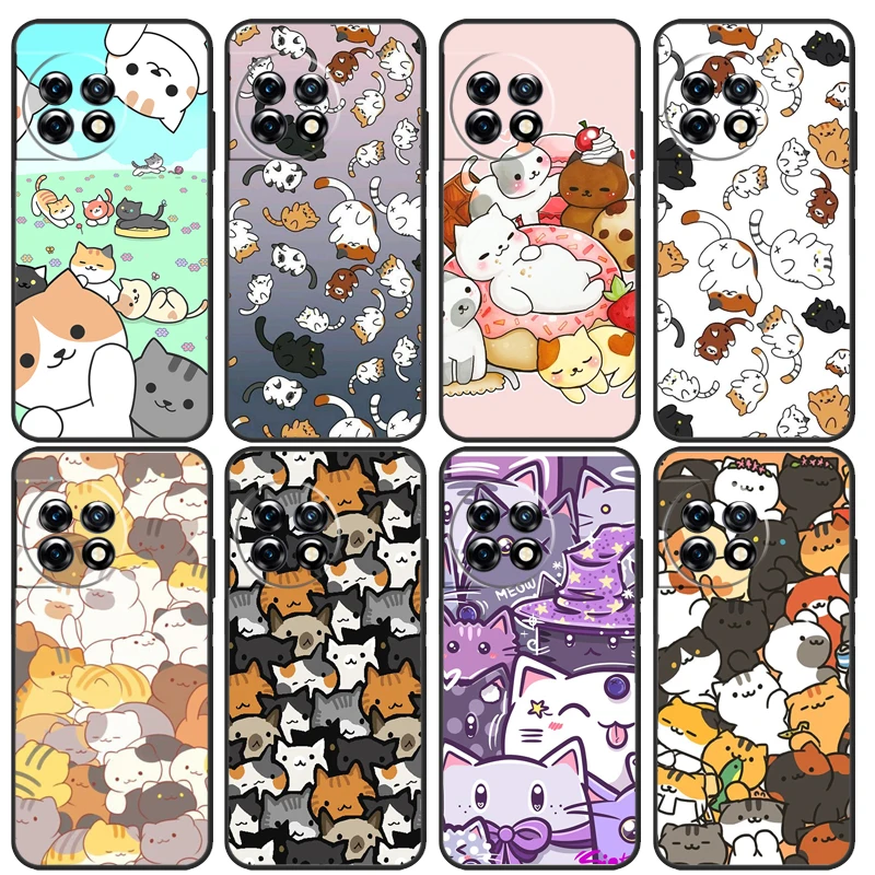 Neko Atsume Case For OnePlus 11 10T 10R 8T 8 9 10 Pro Cover For OnePlus Nord 3 2T CE 2 Lite N10 N20 N30