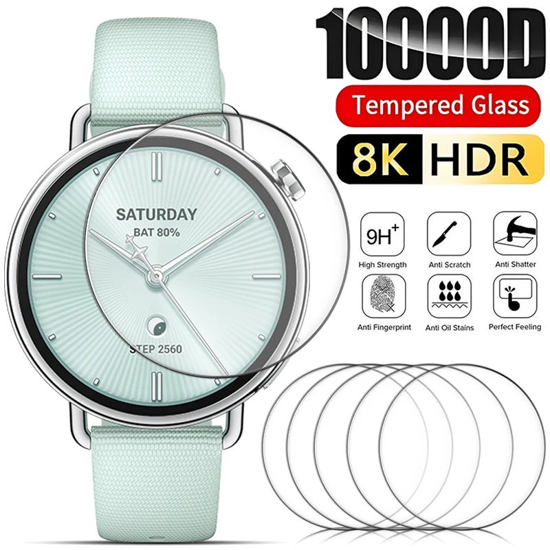 1-5Pcs Tempered Glass For Xiaomi Mi Watch S4 41MM Smartwatch Ultra Clear Anti-scratch 9H Hardness Protective Glass Films