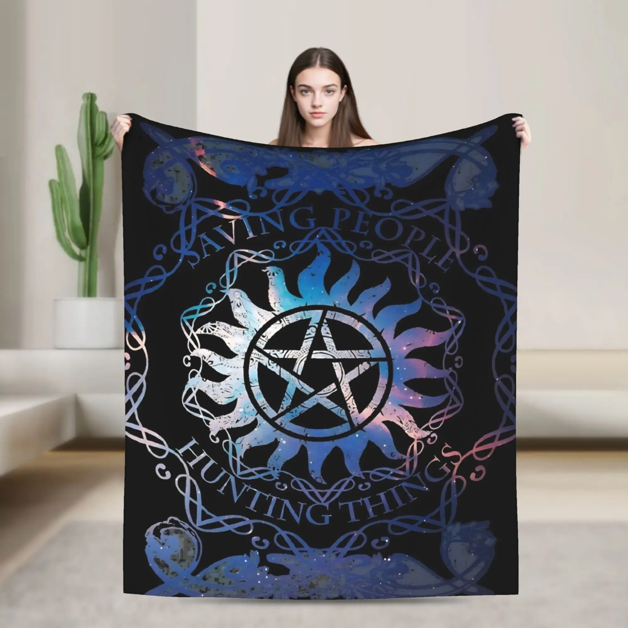 Supernatural Dean Winchester Blanket  Super Soft Aesthetic Plush Bedding Throws For Airplane Travel Flannel Bedspread Bed Cover
