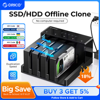 ORICO 5 Bay USB 3.0 to SATA 2.5/3.5 Inch HDD Docking Station Hard Drive Enclosure with Offline Clone HDD Case Plug and Play