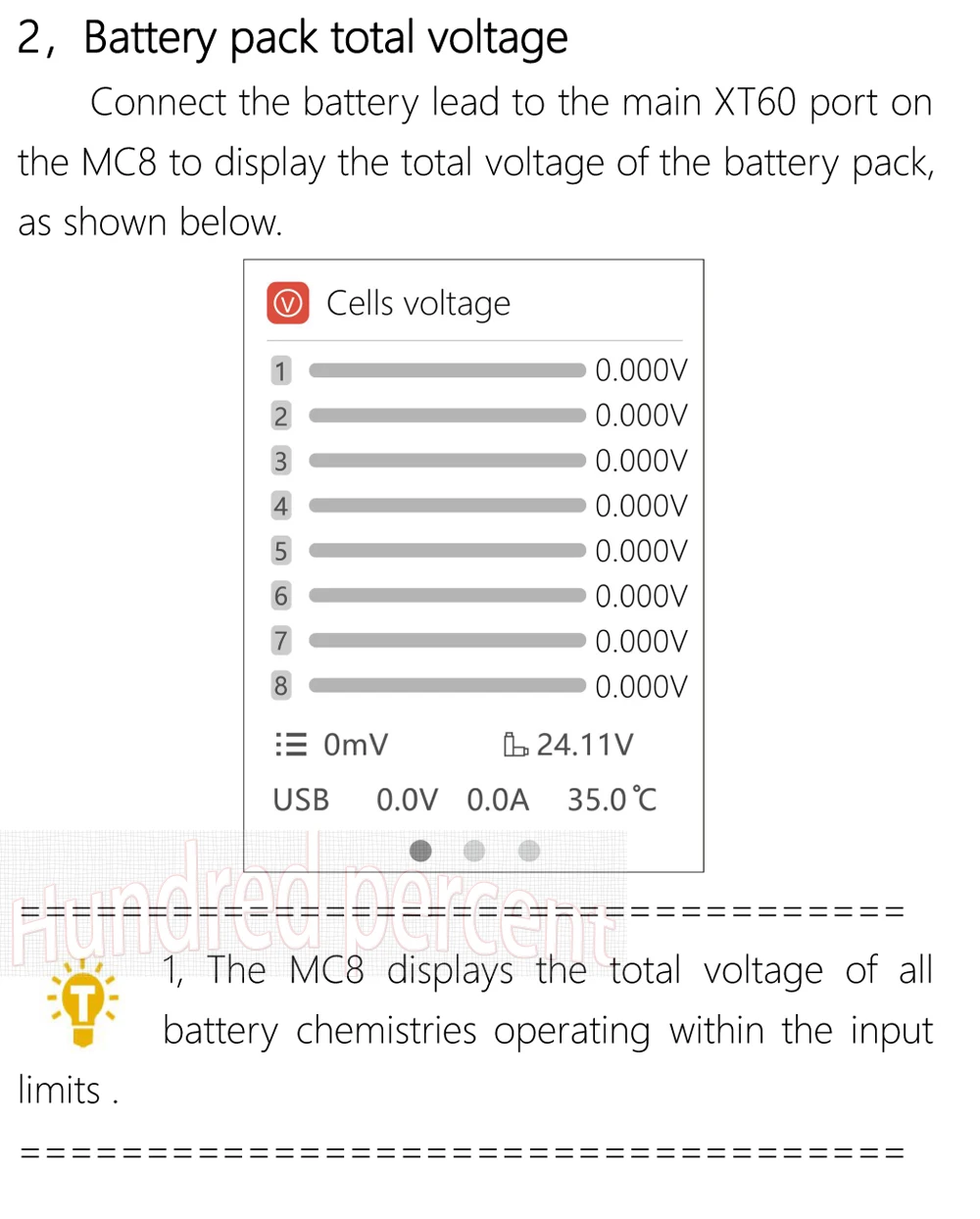 ToolkitRC MC8 SC100 Mini-Zellenprüfer 32-Bit-Batterie-Multi-Checker PWM-Ausgang PPM SBUS-Anzeige Mit USB-C Schnellladung – Detail 28