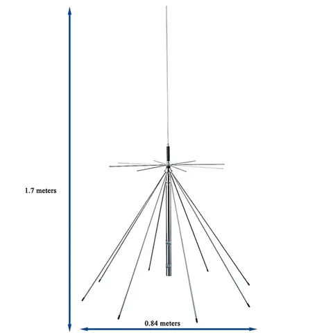 초광대역 디스콘 안테나, 25MHz-1300MHz, 다중 주파수 호환, PL259 커넥터