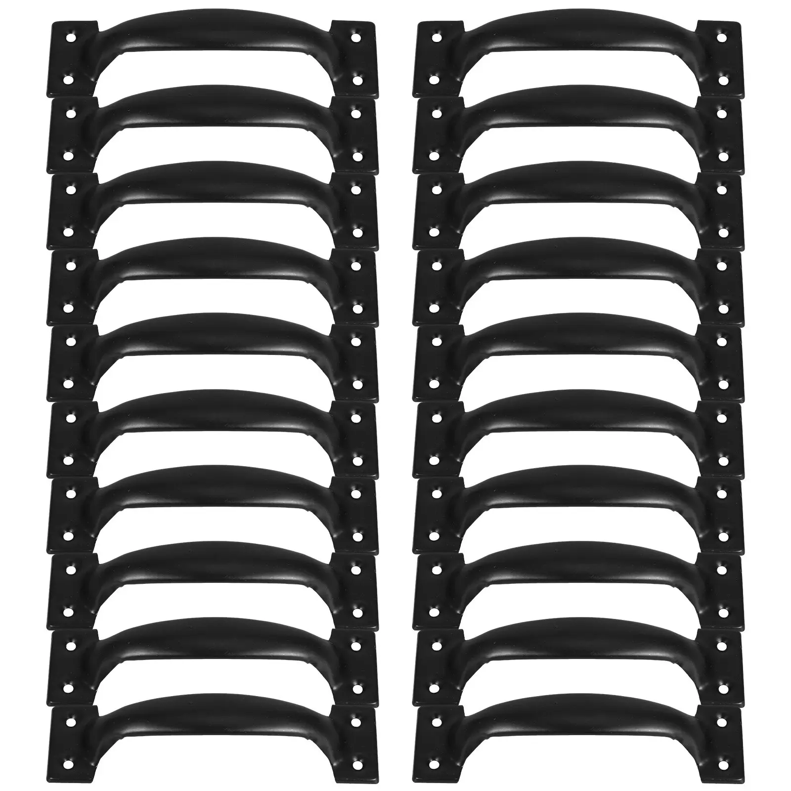 20Pcs Elegant Vintage Style Pull Handles Black Cast Iron Drawer and Cabinet Door Pulls for Dressers Wardrobes Retro Home Decor