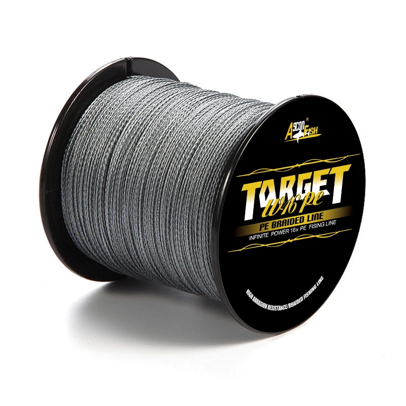 Ascon Fish 16 Strands Braided Fishing Line 1500m Multifilament Line for Cord Fishing Carp PE Rope 20-300LB