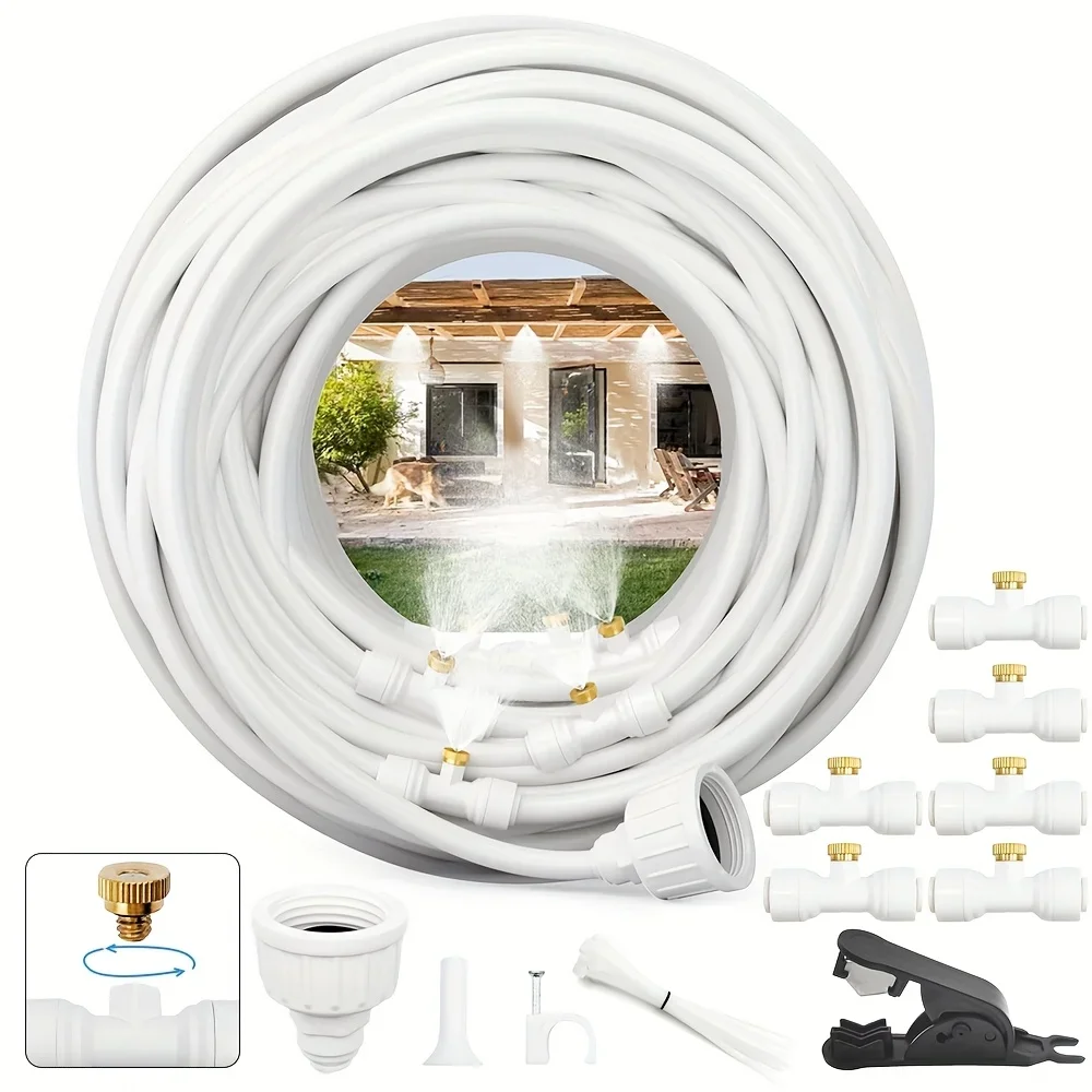 Misters for Outside, Mist hose + a Brass Adapter(3/4