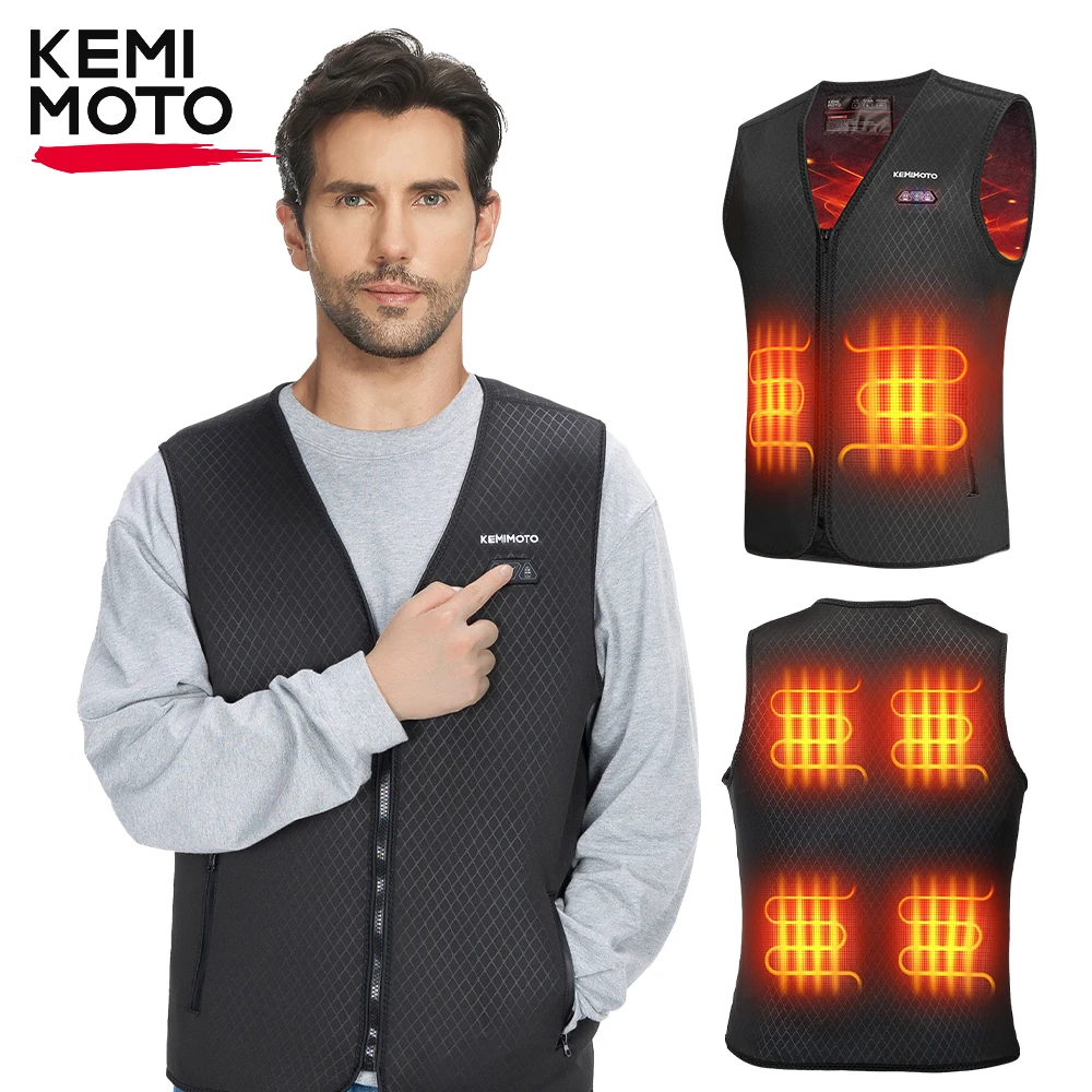 

Жилет с подогревом KEMIMOTO CE, легкий, с подогревом спереди и сзади, 6 зон нагрева, USB, электрический, для зимы и активного отдыха