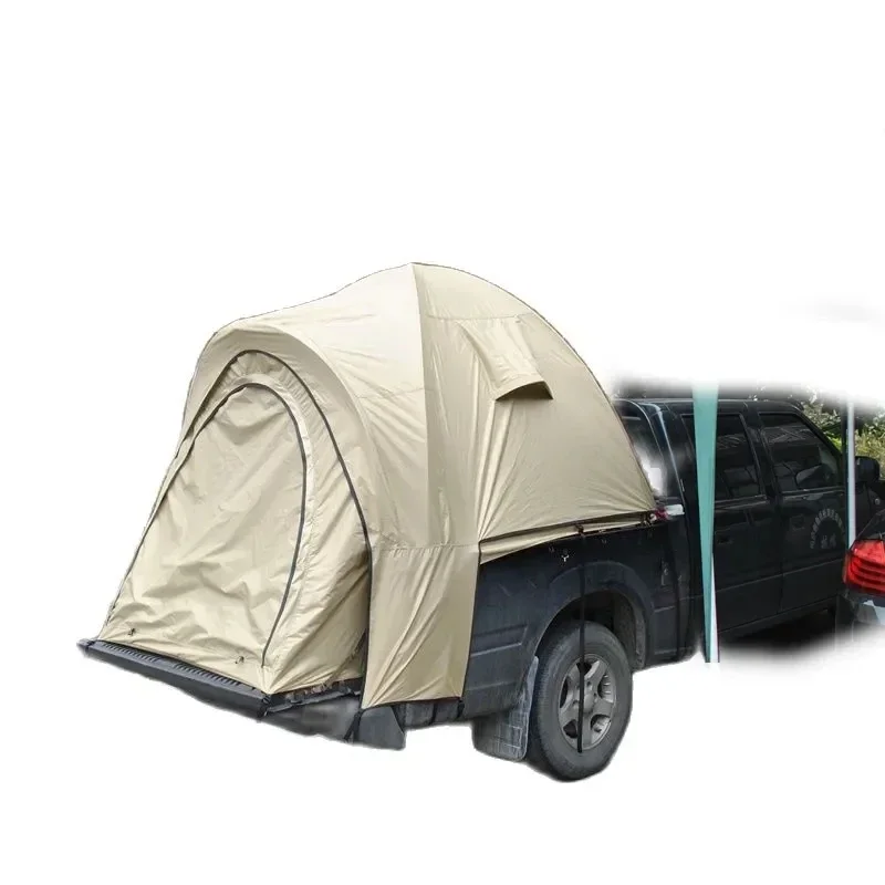 Truck Bed Tent Waterproof Pickup Car Tailgate Double Layers Self-driving Outdoor Camping 210D Oxford Silver Coated UV 210cm High