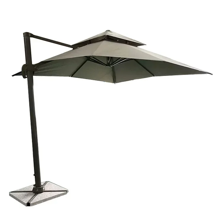 

Outdoor Furniture Garden Double Canopy Umbrella Cantilever Large Parasol 3.5m Patio Parasol Economic Umbrellas For Beach