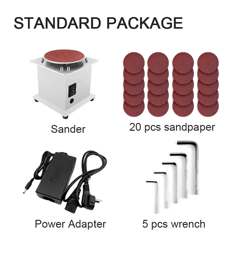 Electric Bench Disc Sander 220V with 7 Variable Speed Sanding Roller Mini Self-adhesive Edge Sharpener for Benchtop Grinding