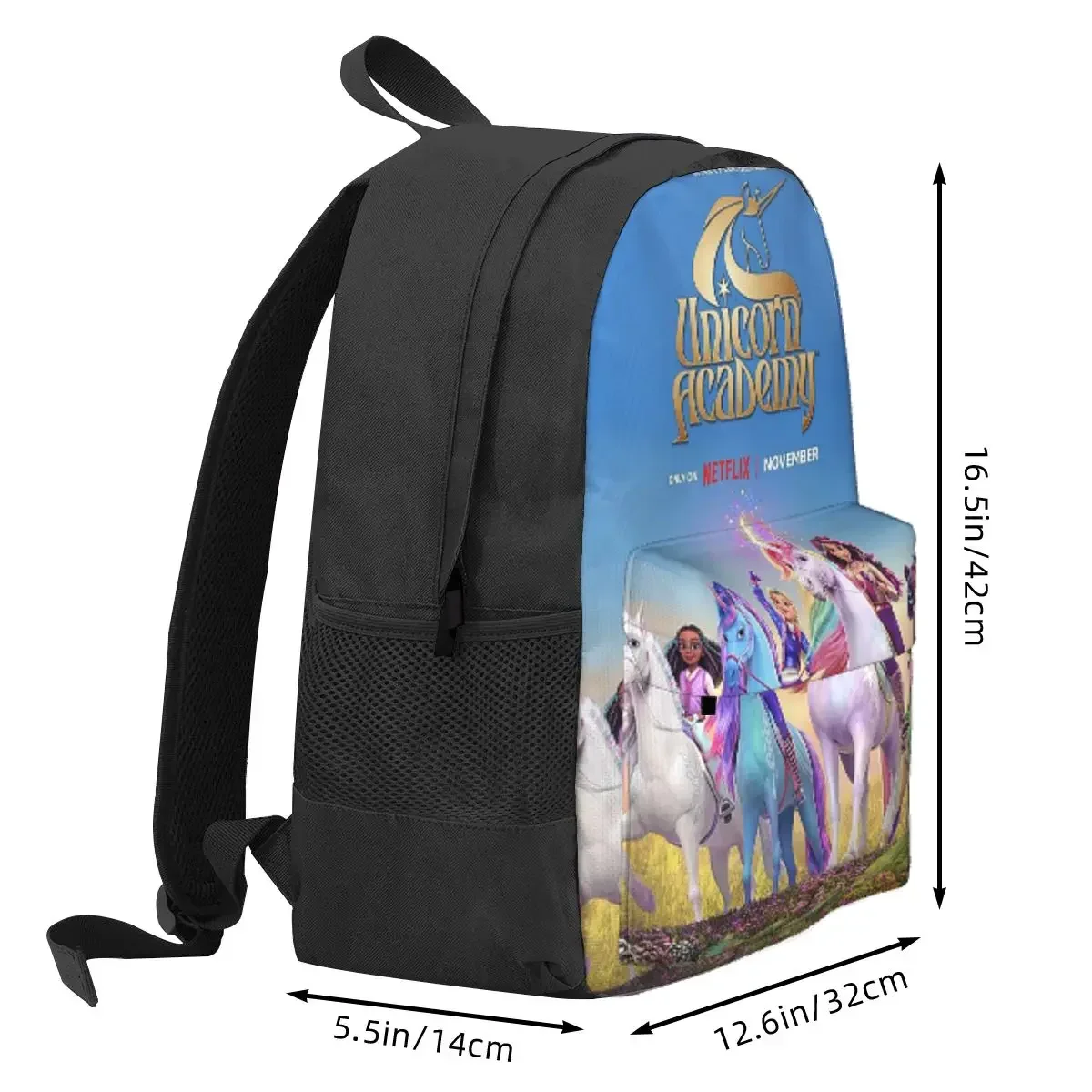 Unicorn Academy Backpack Daypack Large Capacity Boys Girls BookBag School Bag Shoulder Bags for Men Women