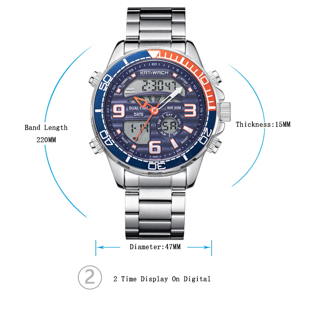 KAT-WACH watches for men quartz for wrist high quality original wrist timepiece replica watches manautomatic watch for men