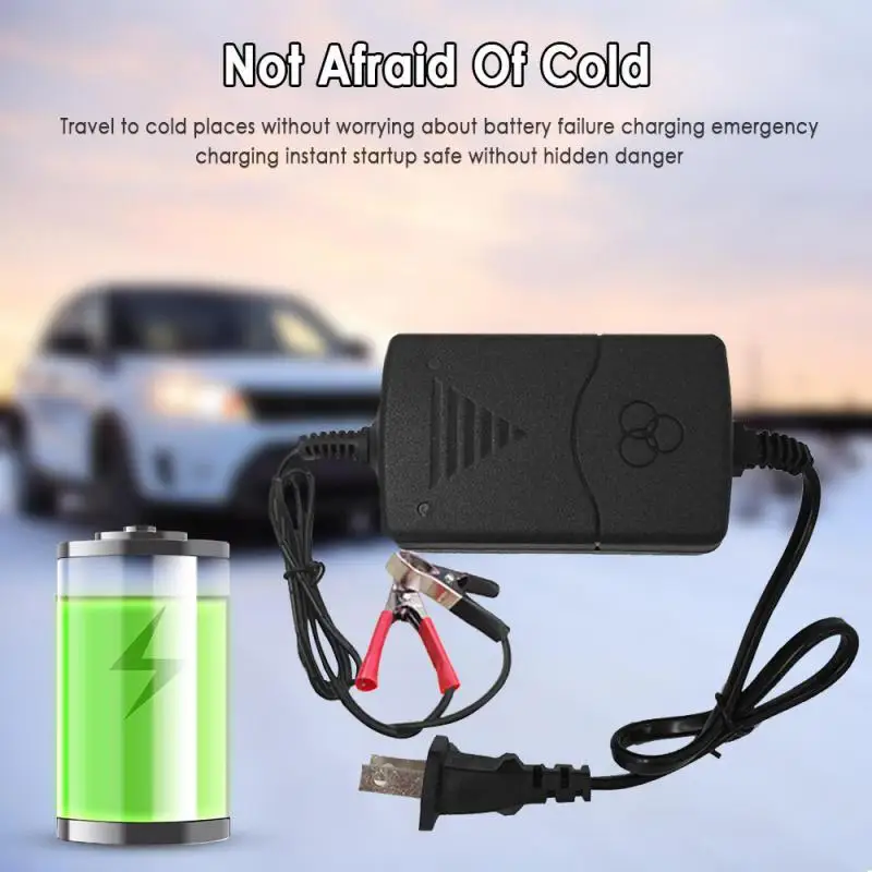 Car Charger 12 V Battery EU/US Car Battery Charger Maintainer Amp Volt Trickle Automatic Battery Charger Car Truck Motorcycle