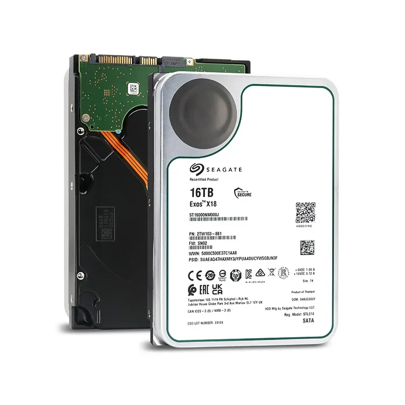 Original Seagate Exos X18 16TB Enterprise HDD 3.5''  SATA 6Gb/s 7200 RPM  512e  ST16000NM000J Internal Hard Drive for server