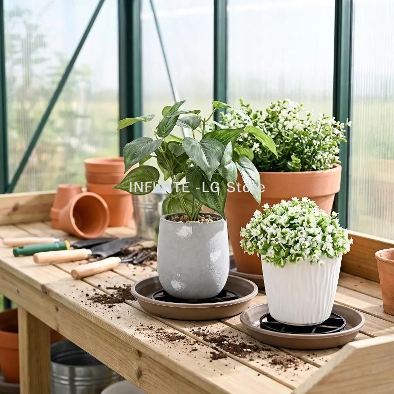 Plant Saucer Flower Pot Bracket Plastic Anti Rotting Root Reusable Mesh Pad Breathable Base Bottom Drainage Rack Stand