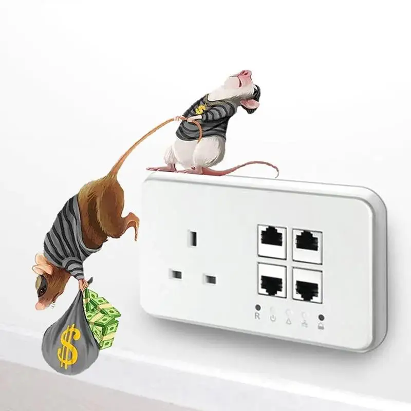 Baseboard Mouse Stickers PVC Cartoon Mouse Wall Stickers Cute Thief Mouse Wall Sticker For Walls Bedroom Entrance Photo Frame